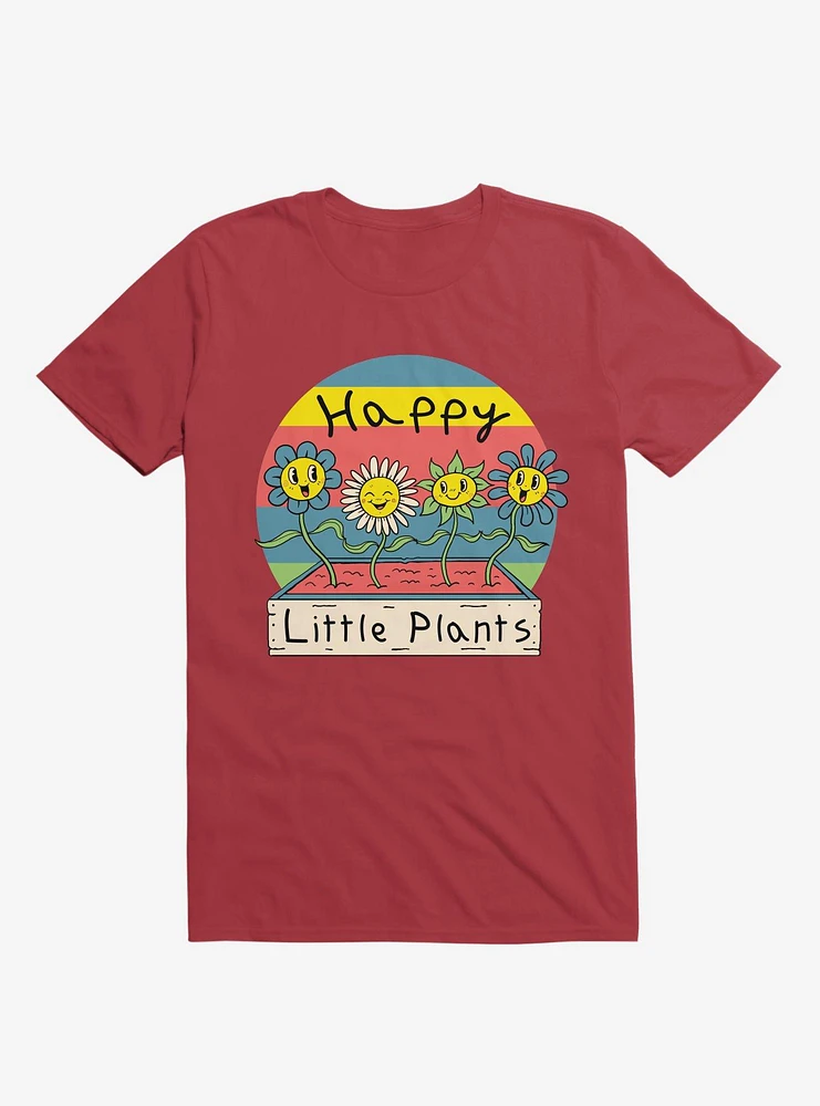 Happy Little Plants Red T-Shirt