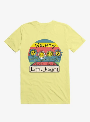 Happy Little Plants Corn Silk Yellow T-Shirt