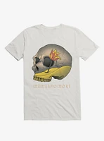 Memento Mori Flower Skull White T-Shirt