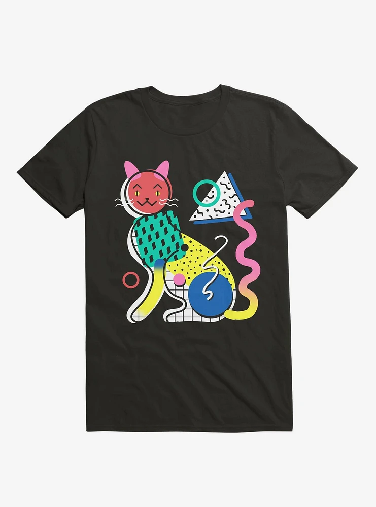 Memphis Cat Design T-Shirt