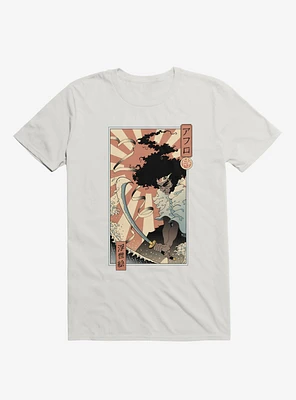 Samurai Sword Ocean Ukiyo-E White T-Shirt
