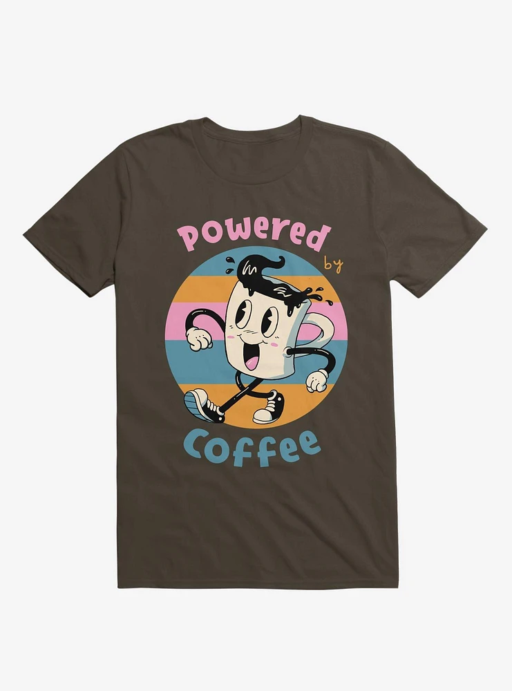 Powered By Coffee Brown T-Shirt