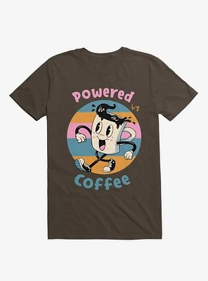 Powered By Coffee Brown T-Shirt