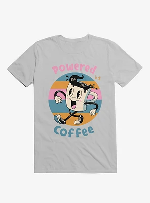 Powered By Coffee Ice Grey T-Shirt