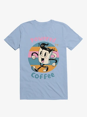 Powered By Coffee Light Blue T-Shirt