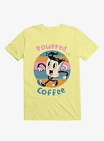 Powered By Coffee Corn Silk Yellow T-Shirt