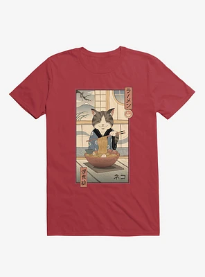 Cat Neko Ramen Ukiyo-E T-Shirt