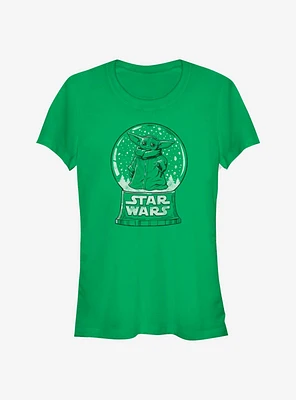 Star Wars The Mandalorian Child Snow Globe Girls T-Shirt