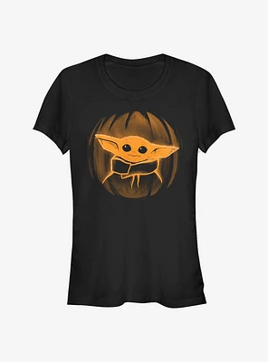 Star Wars The Mandalorian Pumpkin Child Girls T-Shirt