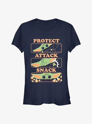 Star Wars The Mandalorian Child Protect And Snack Girls T-Shirt