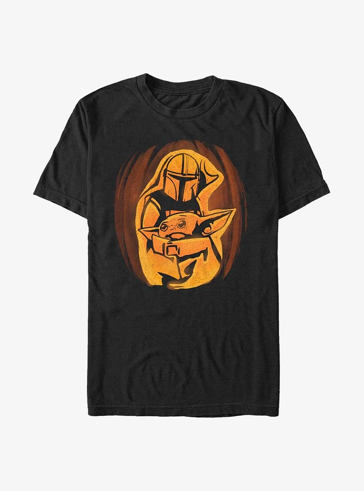 Star Wars The Mandalorian Mando Child Pumpkin T-Shirt