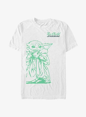 Star Wars The Mandalorian Sketch Child T-Shirt