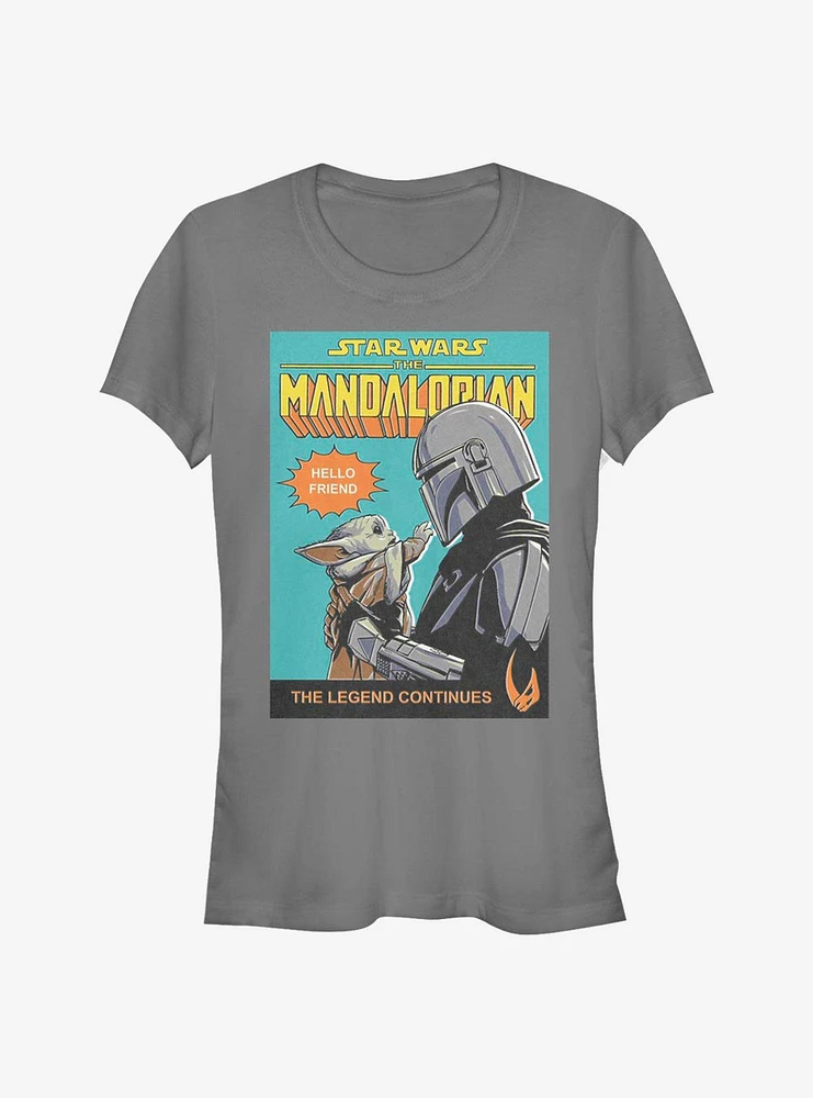 Star Wars The Mandalorian Hello Friend Poster Girls T-Shirt