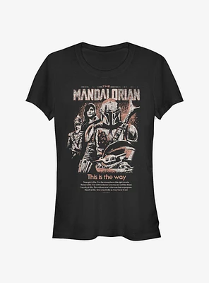 Star Wars The Mandalorian Retro Pop Poster Girls T-Shirt