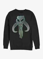 Star Wars The Mandalorian Mando Silver Crew Sweatshirt