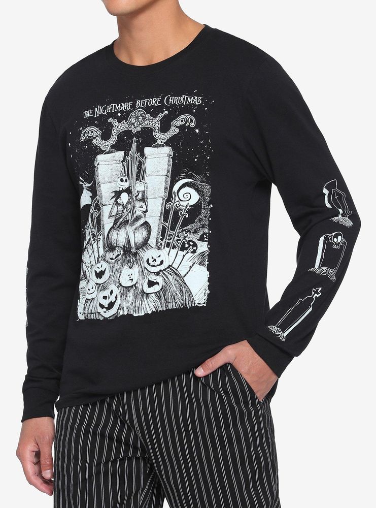 The Nightmare Before Christmas Halloween Town Gates Long-Sleeve T-Shirt