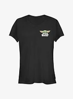 Star Wars The Mandalorian Child Bold Badge Girls T-Shirt