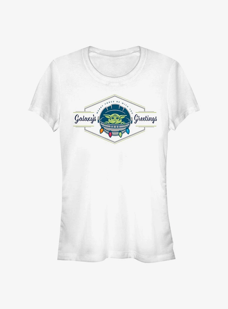 Star Wars The Mandalorian Child Galaxy's Greetings Girls T-Shirt