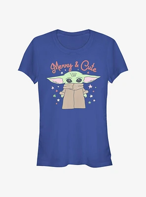 Star Wars The Mandalorian Child Merry And Cute Girls T-Shirt