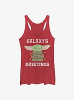 Star Wars The Mandalorian Child Galaxy's Greetings Girls Tank