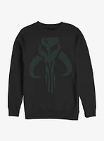 Star Wars The Mandalorian Mando Color Crest Crew Sweatshirt