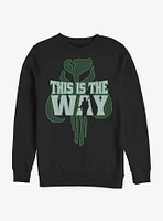 Star Wars The Mandalorian This Is Way Pattern Crew Sweatshirt