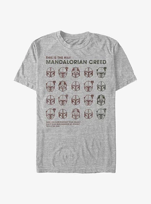 Star Wars The Mandalorian Helmet Grid T-Shirt