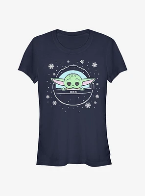 Star Wars The Mandalorian Child Loves Snow Girls T-Shirt