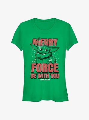Star Wars The Mandalorian Child Merry Force Girls T-Shirt