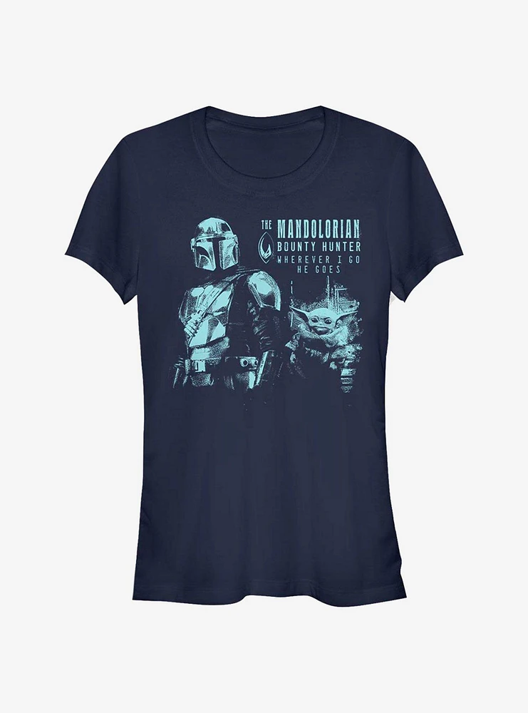 Star Wars The Mandalorian Child Wherever I Go Girls T-Shirt