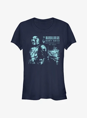 Star Wars The Mandalorian Child Wherever I Go Girls T-Shirt