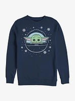 Star Wars The Mandalorian Child Loves Snow Crew Sweatshirt