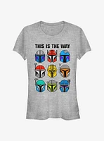 Star Wars The Mandalorian Bountiful Helmets Girls T-Shirt