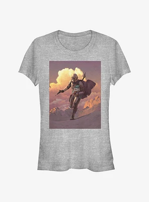 Star Wars The Mandalorian Mando Desert Poster Girls T-Shirt
