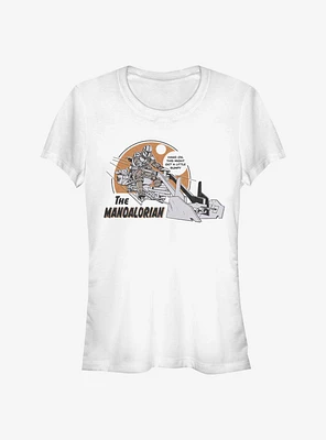 Star Wars The Mandalorian Mando Speeder Girls T-Shirt