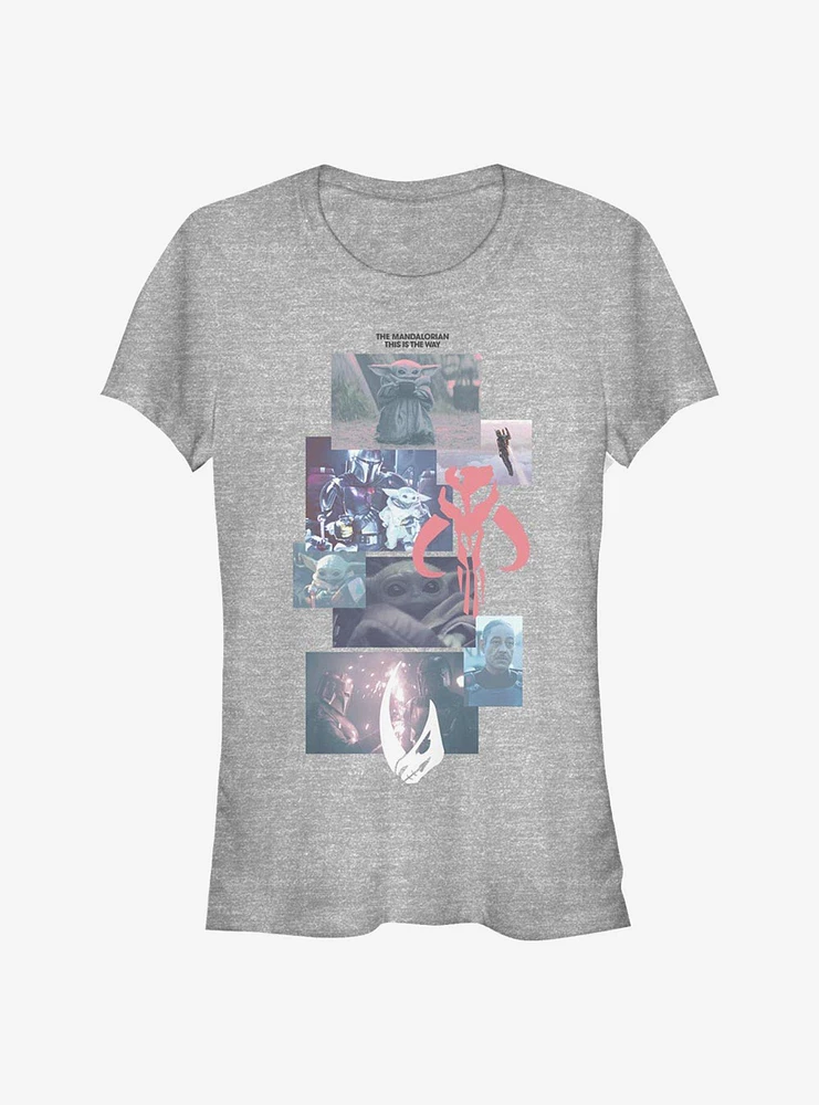 Star Wars The Mandalorian Mando Stack Girls T-Shirt