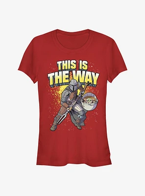 Star Wars The Mandalorian Mando Way Splatter Girls T-Shirt