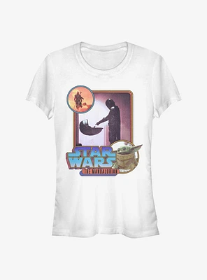 Star Wars The Mandalorian Retro Mando Scenes Girls T-Shirt