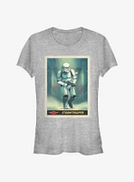 Star Wars The Mandalorian Stormtrooper Running Poster Girls T-Shirt