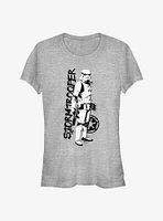 Star Wars The Mandalorian Stormtrooper Splatter Girls T-Shirt