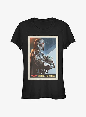 Star Wars The Mandalorian Where He Goes Girls T-Shirt