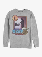 Star Wars The Mandalorian Retro Mando Scenes Crew Sweatshirt