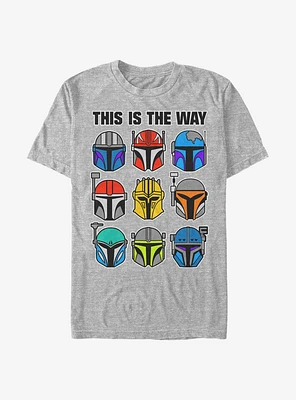 Star Wars The Mandalorian Bountiful Helmets T-Shirt