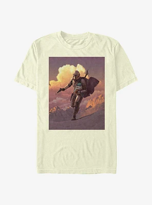 Star Wars The Mandalorian Mando Desert Poster T-Shirt