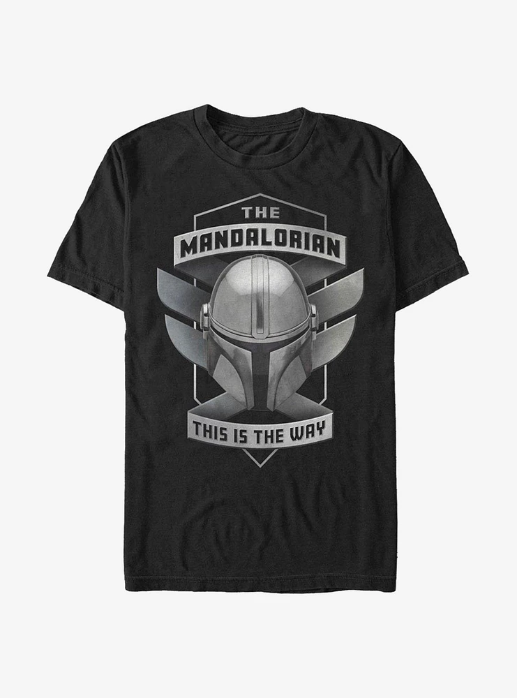 Star Wars The Mandalorian Mando Helmet Way Emblem T-Shirt