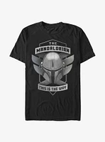 Star Wars The Mandalorian Mando Helmet Way Emblem T-Shirt