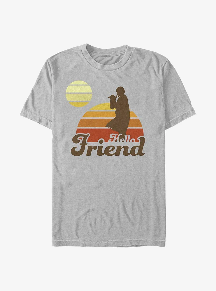 Star Wars The Mandalorian Mando Retro Sunset T-Shirt