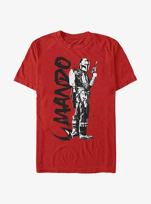 Star Wars The Mandalorian Mando Splatter T-Shirt