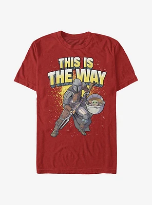 Star Wars The Mandalorian Mando Way Splatter T-Shirt