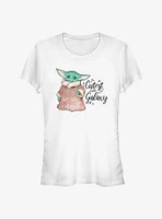 Star Wars The Mandalorian Child Watercolor Girls T-Shirt